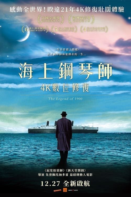 名称：海上钢琴师 (1998) 1080P 中英外挂字幕描述：男主角1900（人名）是一个被人遗弃在蒸气船上的孤儿，被船上一位好心的烧炉工收养，然而好人不得好报，烧炉工在一次意外中死亡，只有8岁大的1900又再度成为了孤儿